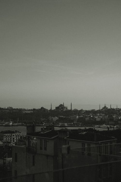 Foto profissional grátis de branco e preto, Istambul, minarete