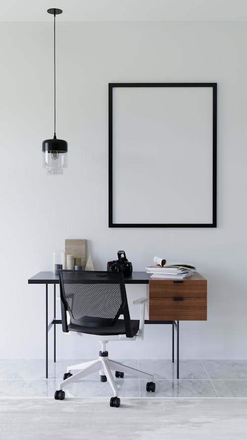 Darmowe zdjęcie z galerii z aparat cyfrowy, biurko, krzesło biurowe