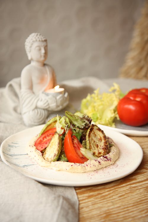 Foto profissional grátis de almoço, fotografia de alimentos, manjericão