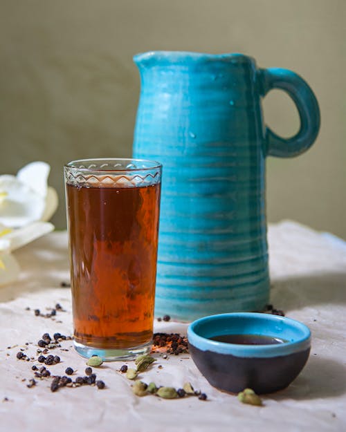 Gratis stockfoto met blauwe kruik, drinken, karaf