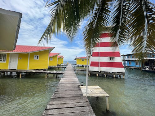 คลังภาพถ่ายฟรี ของ beachhuts, cloouds, summerrestaurant