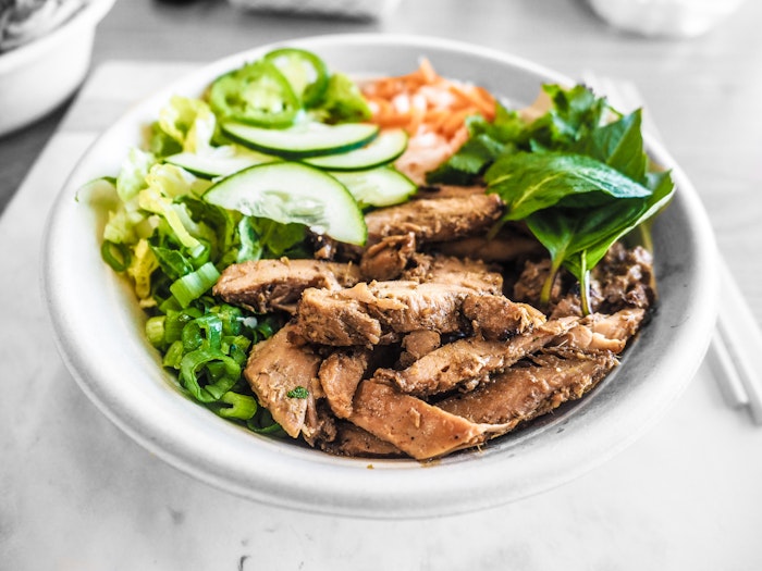 Grilled Chicken Salad with fresh vegetables