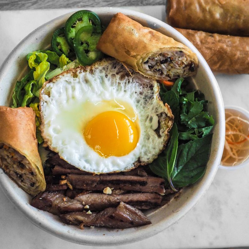 Vietnamese Sriracha and Egg Manakish