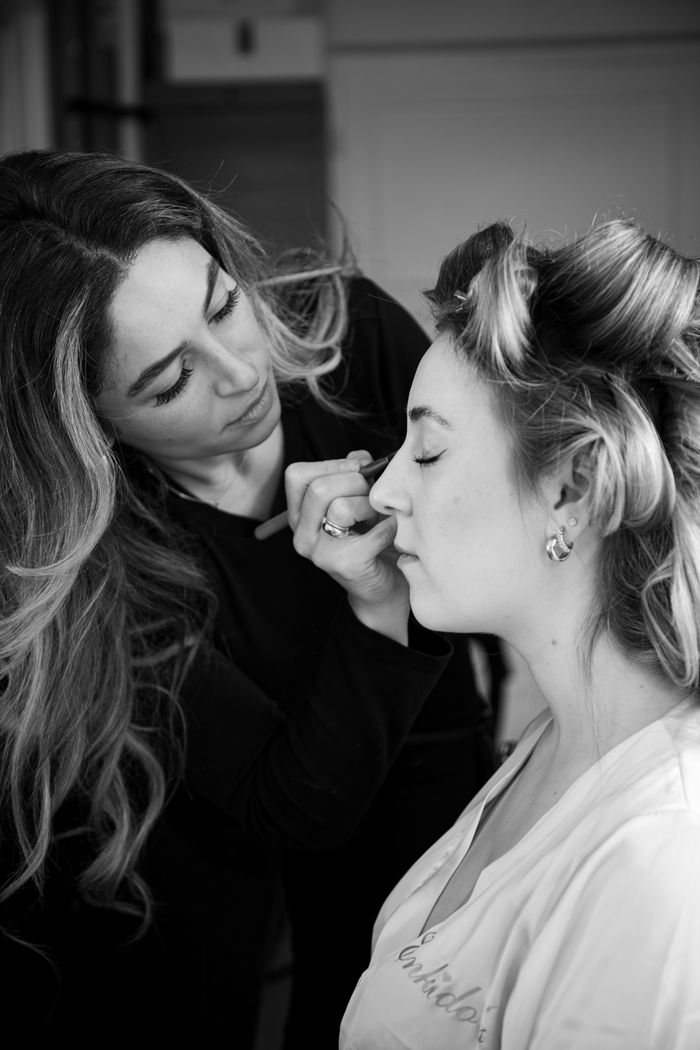 Close work on a model in monochrome