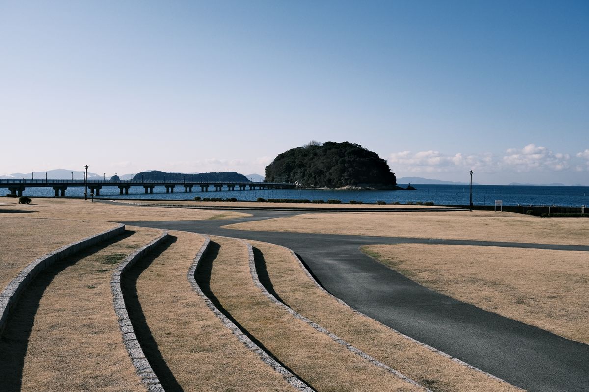Calm waters and scenic coastline of Matsushima Bay, Miyagi Prefecture, Japan