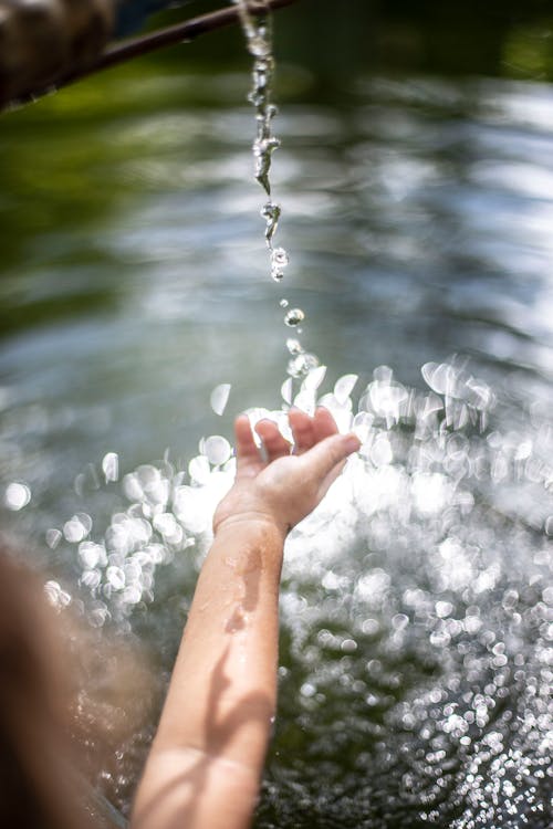 Person Splashing Water