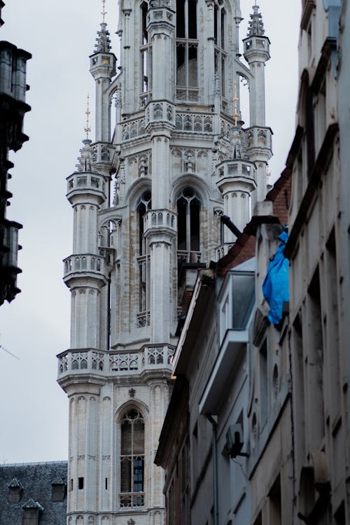 A tall tower with a clock on it