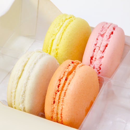 Box of Colorful Macaroons