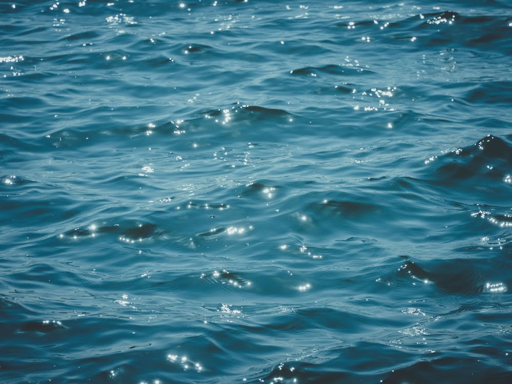 A close up of the ocean water surface