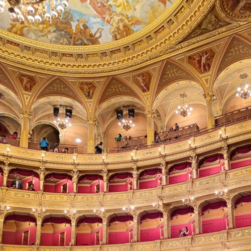 Balcony of the Hungarian State Opera House in Budapest