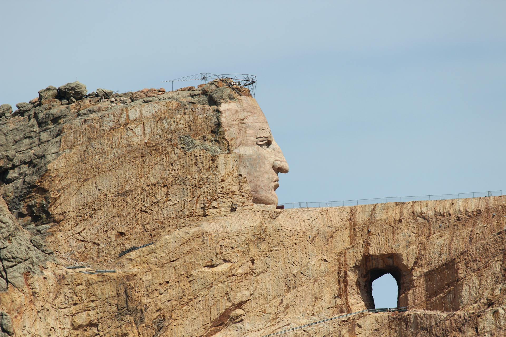 Side View of the Crazy Horse Memorial