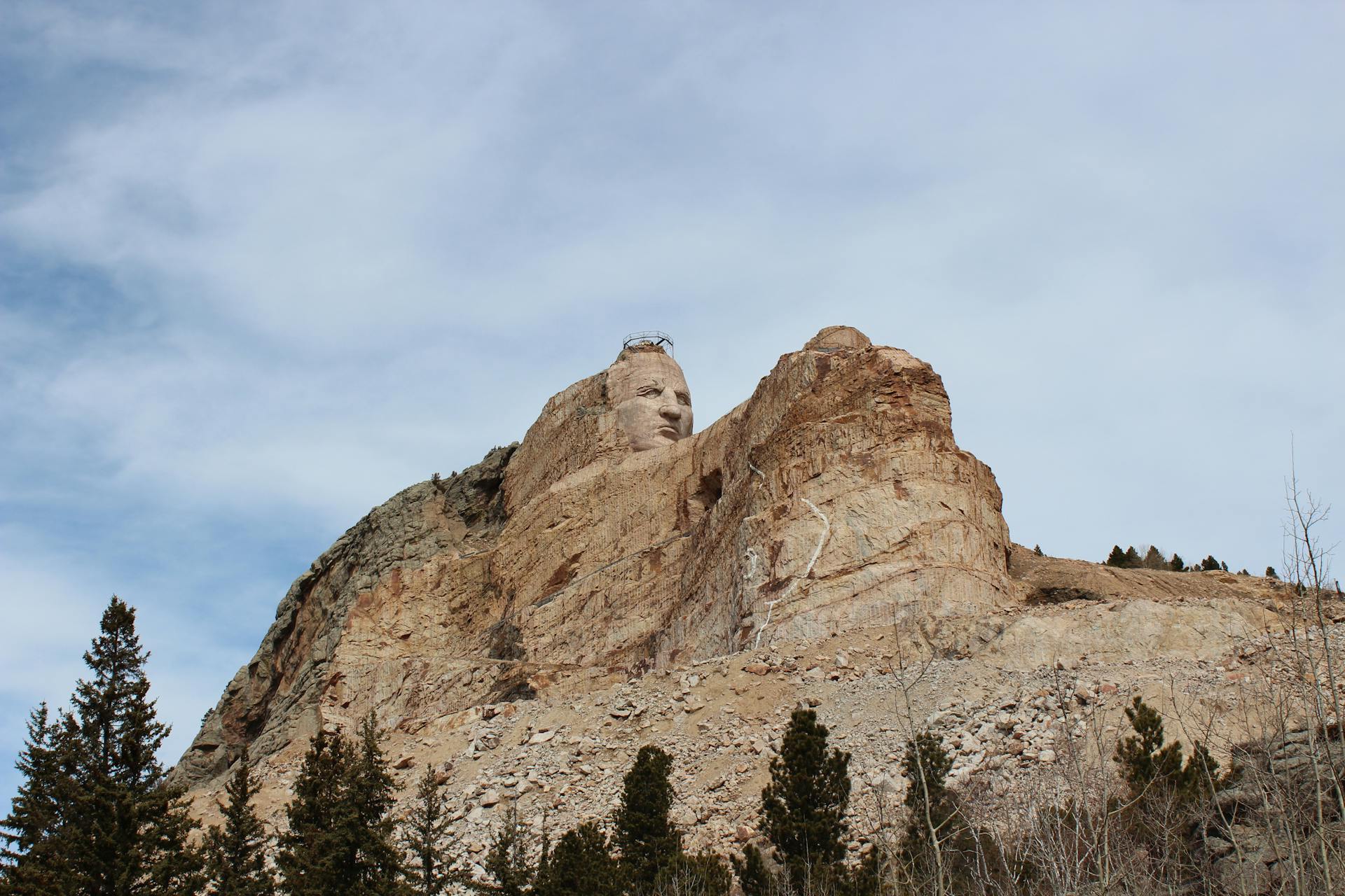 The Crazy Horse Memorial in South Dakota