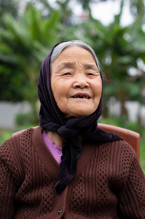 Portrait of Elderly Woman in Shawl
