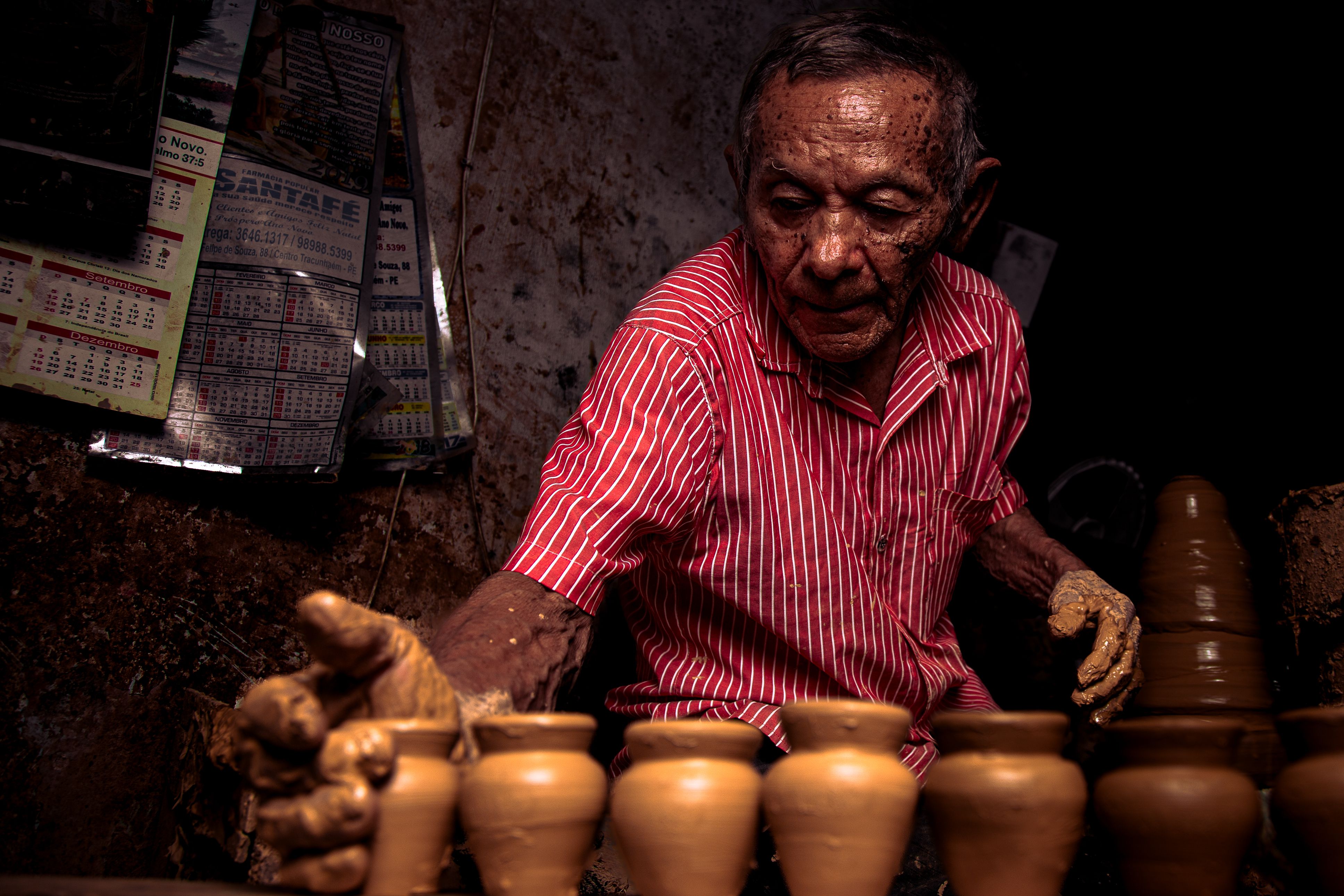 Elderly Man Making Clay Pots · Free Stock Photo