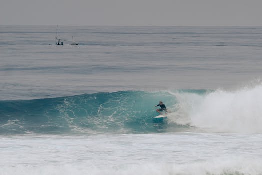 bali surfing wave