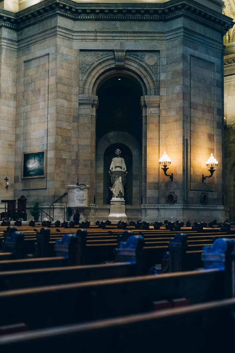 Empty Seats Inside A Church