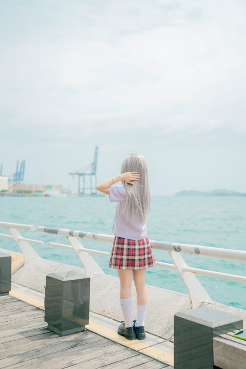 해변의 일본 소녀들