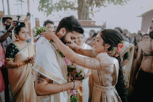 Young Indian Couple during a Wedding Ceremony 