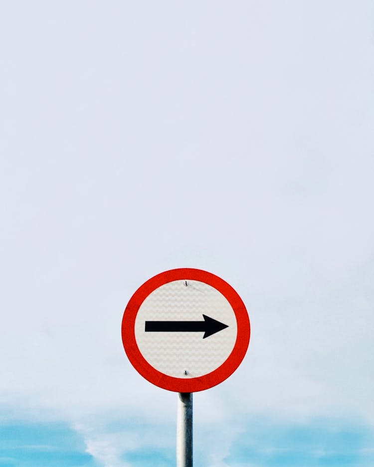 Traffic Sign By The Sea 