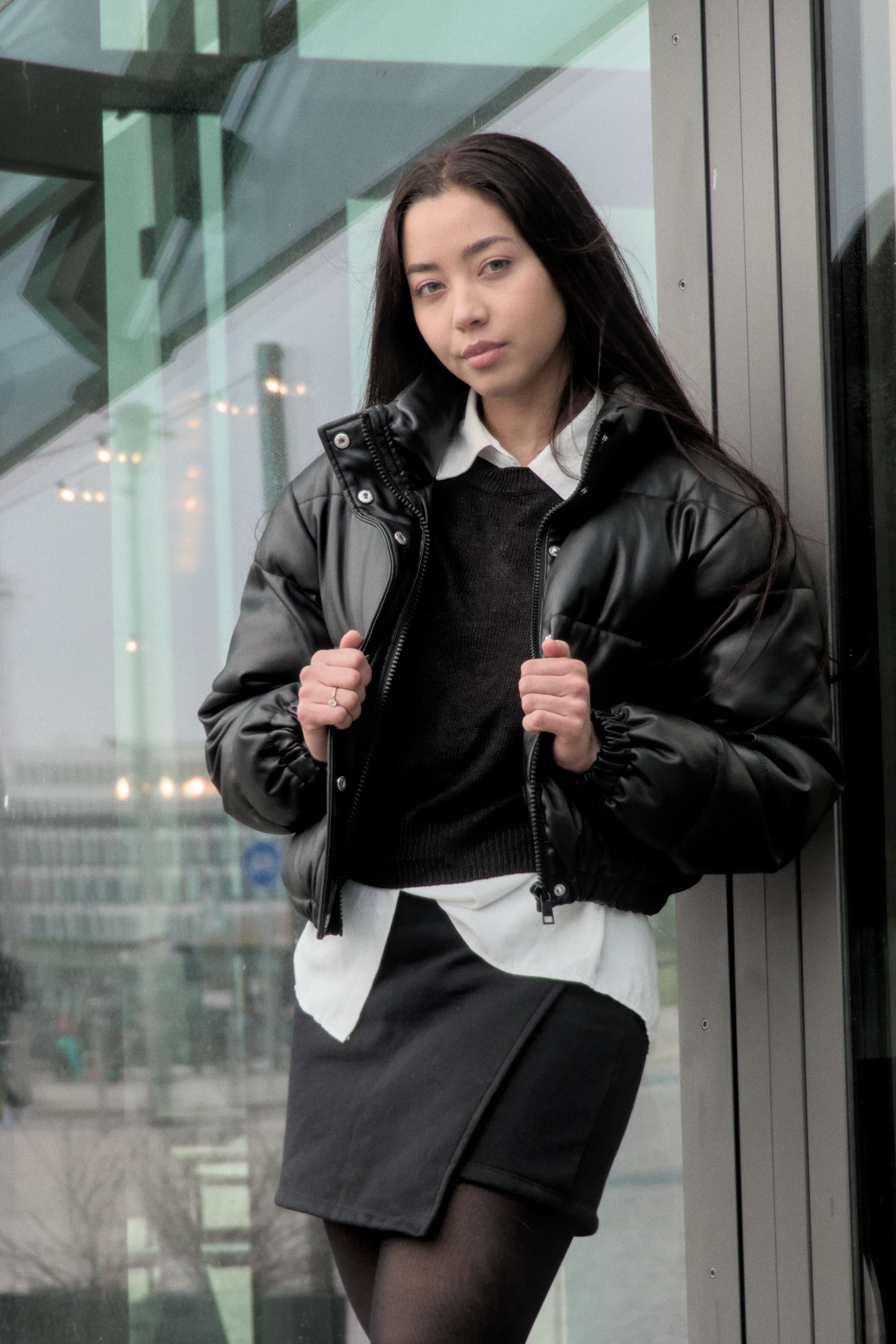 Portrait ofa Woman in a Black Coat · Free Stock Photo