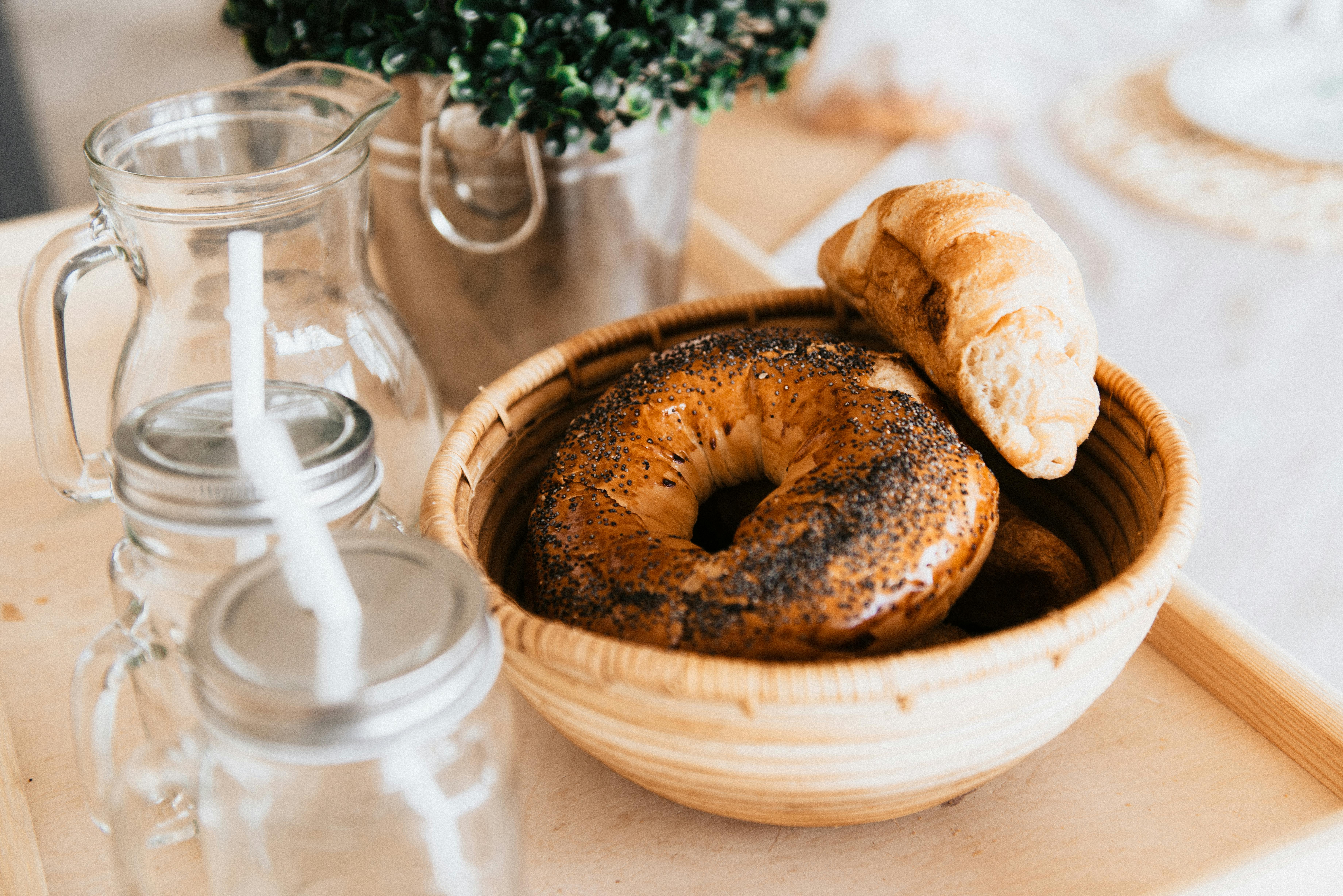 Baked Bread in Beige Ceramic Bowl · Free Stock Photo
