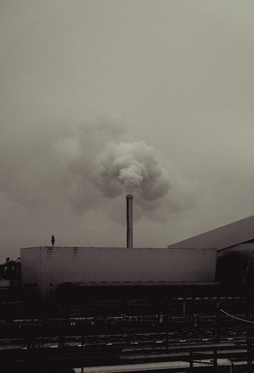 Základová fotografie zdarma na téma černobílý, globální oteplování, kouř