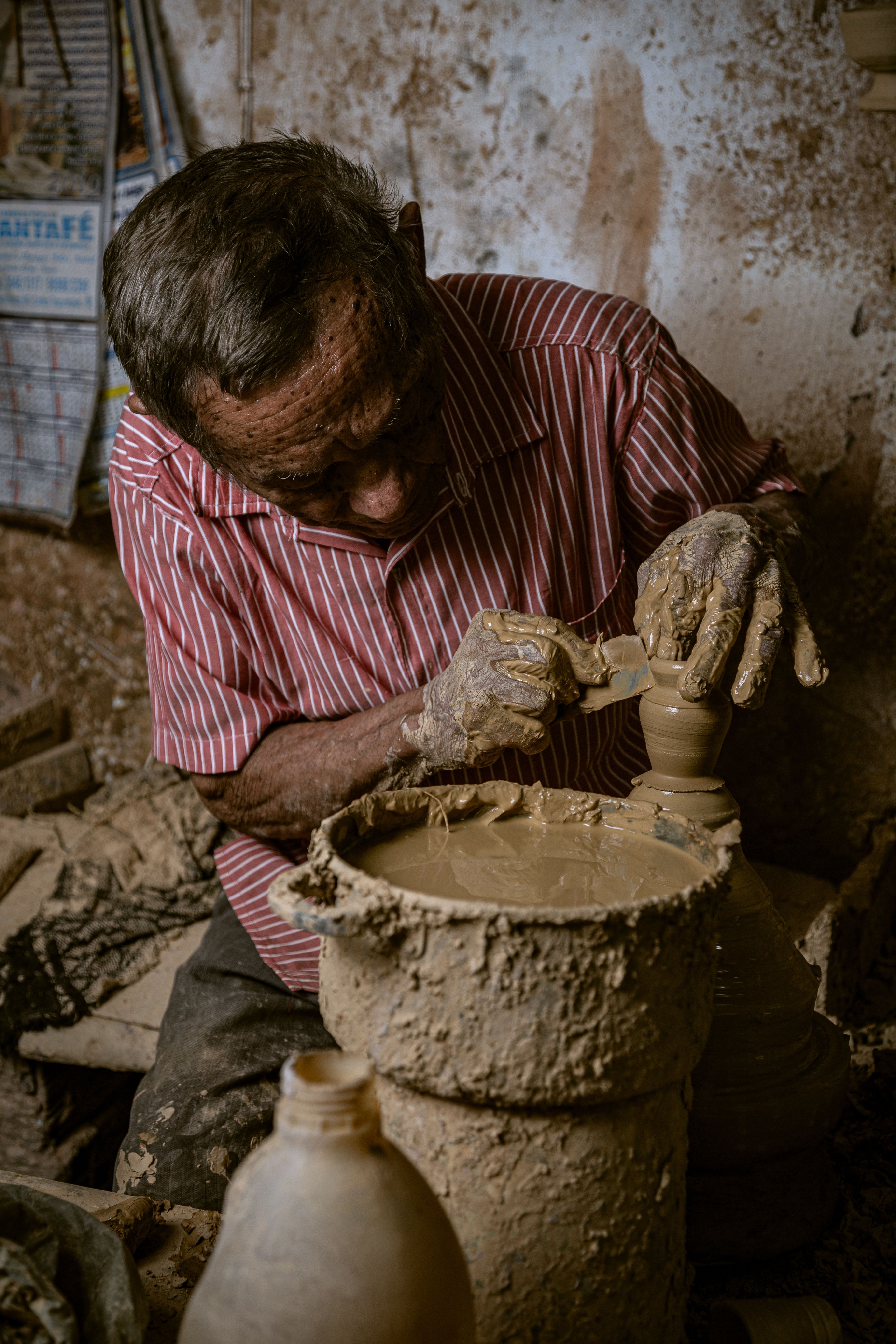 Photo of a Man Making a Clay Pot · Free Stock Photo