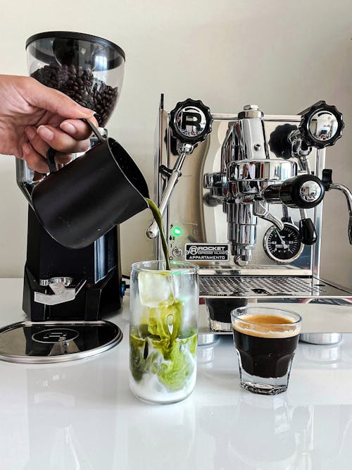 Imagine de stoc gratuită din aparat de cafea, băutură verde, cafea