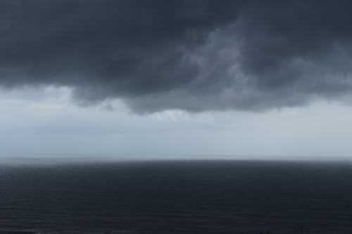 Storm clouds over the sea