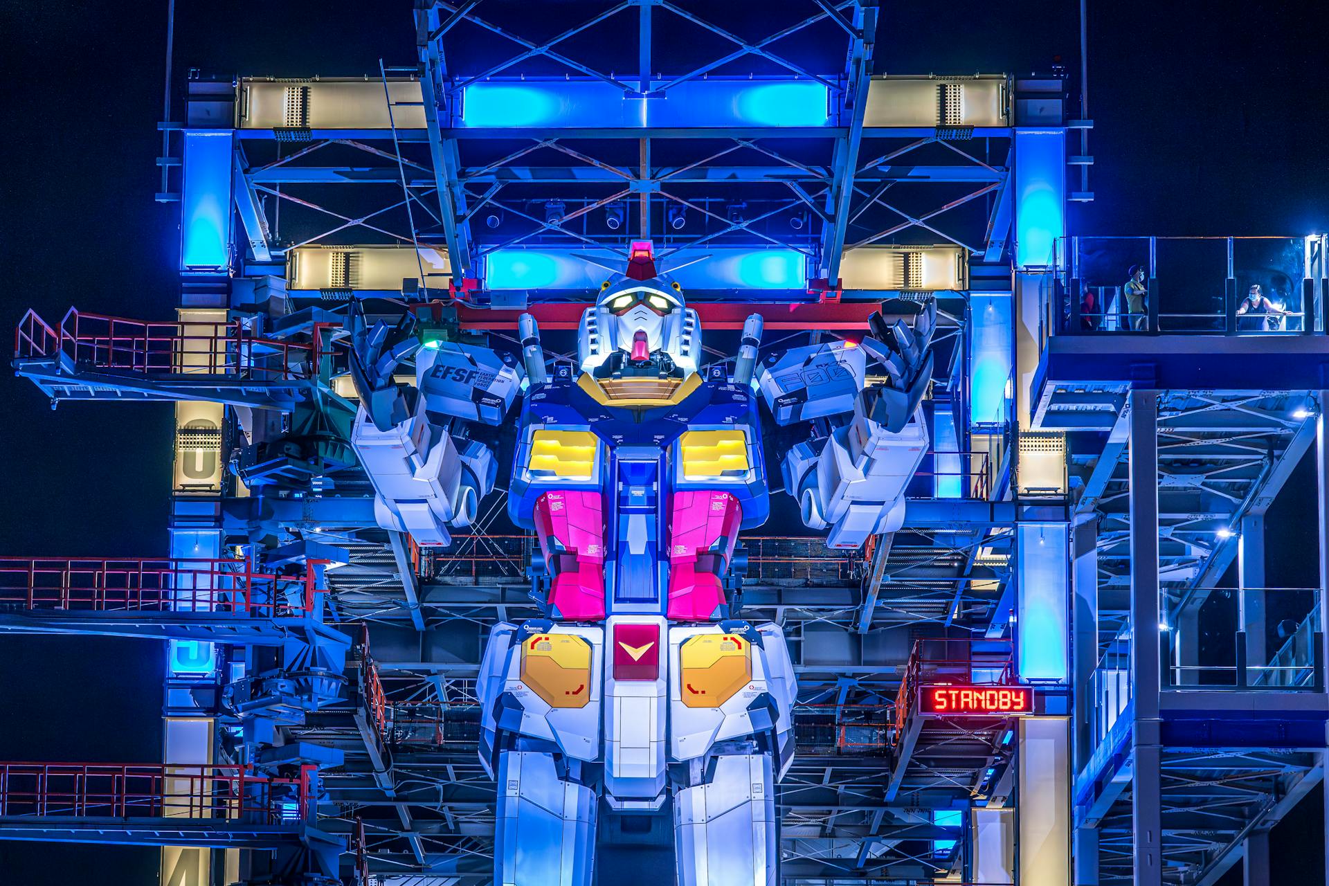 Gundam Factory Yokohama at Night