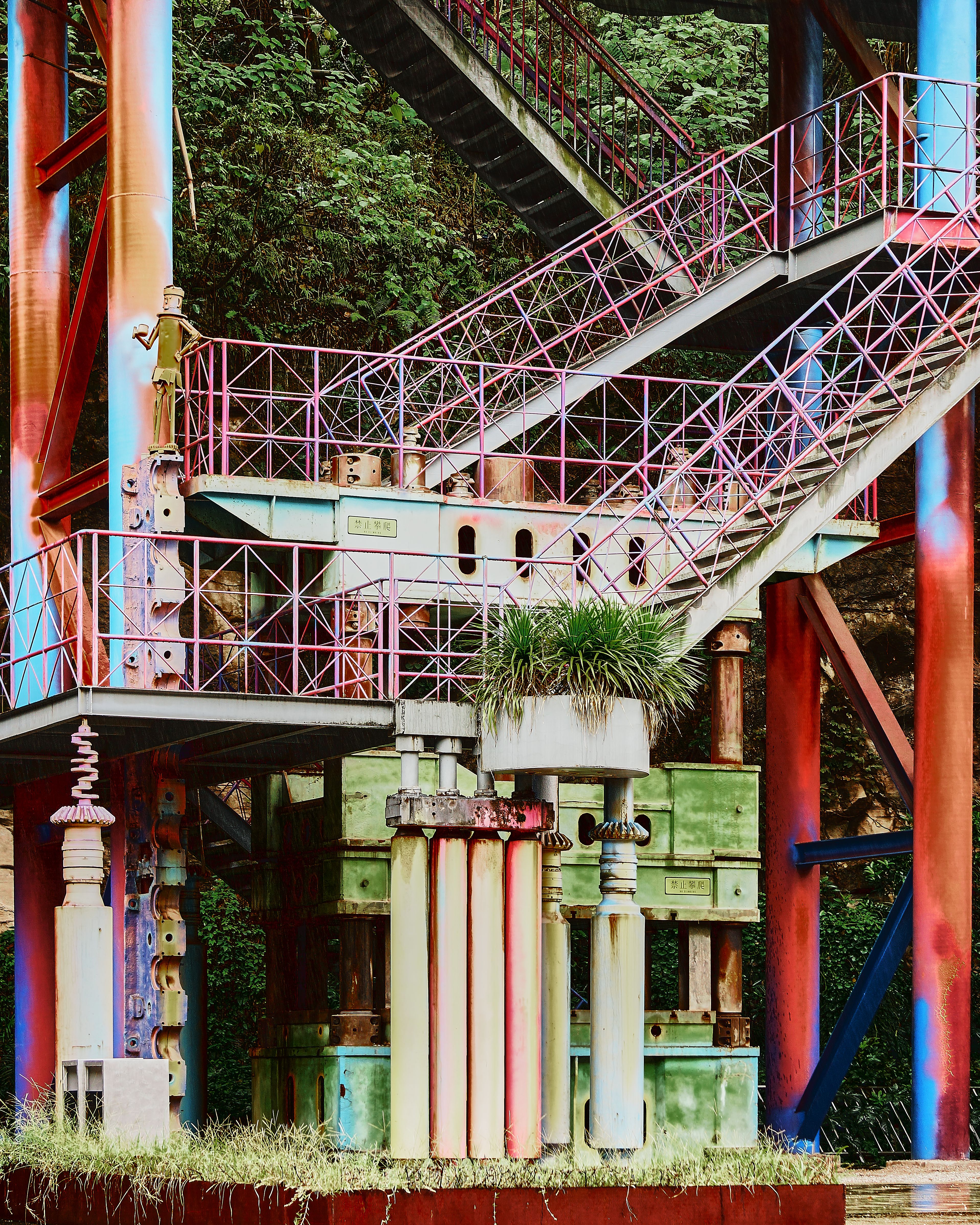 Construction with Pink Railings · Free Stock Photo