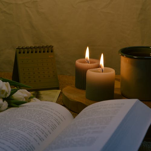 Imagine de stoc gratuită din arderea lumânării, cald si comfortabil, calendar
