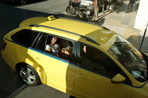 Free stock photo of active life, joy, yellow cab