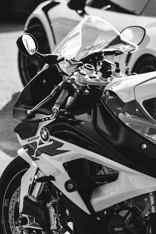 Foto stok gratis hitam & putih, otomotif, sepeda motor