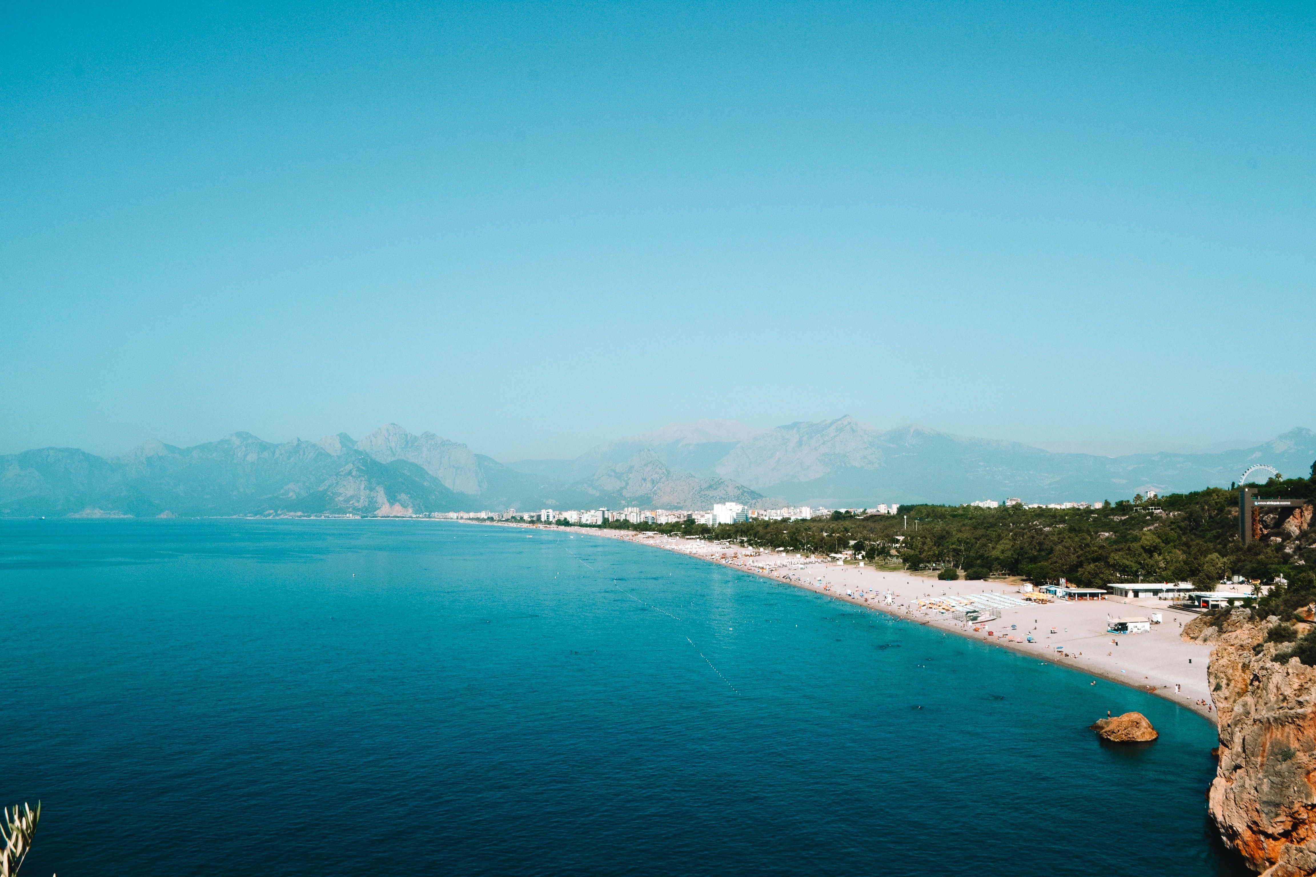 antalya beach konyaalti pebble turquoise mediterranean
