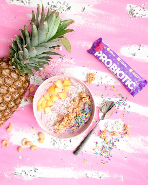 Pineapple Next To Bowl