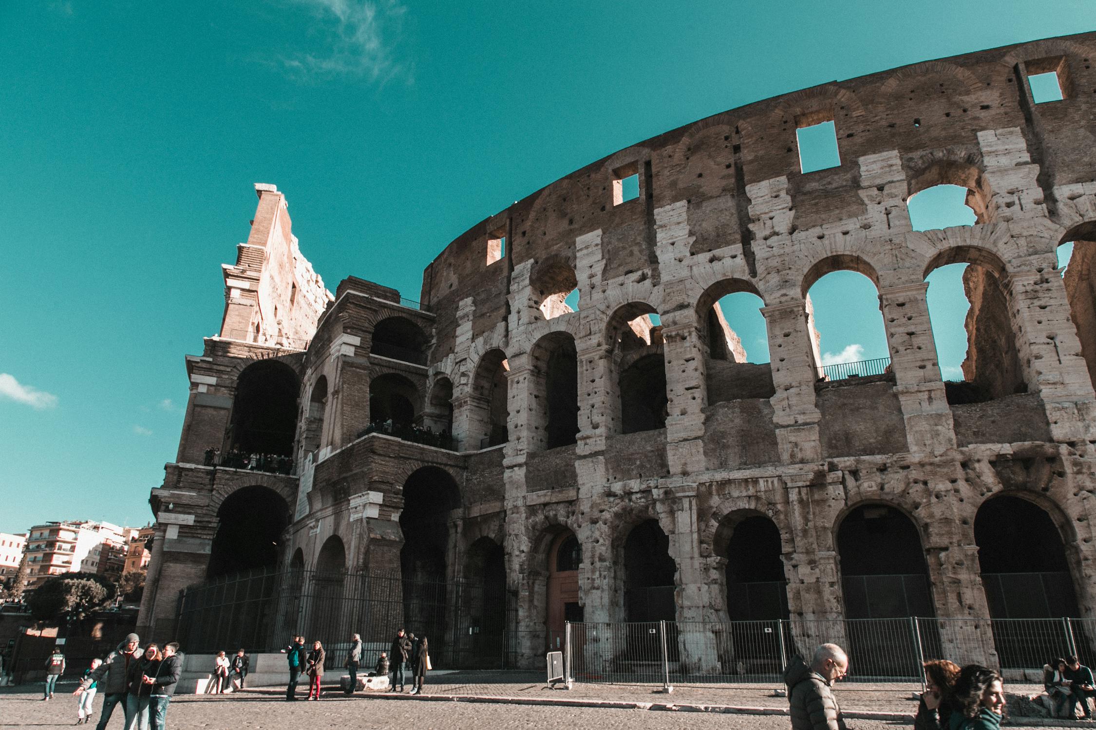 People Talking Photos Near Colosseum