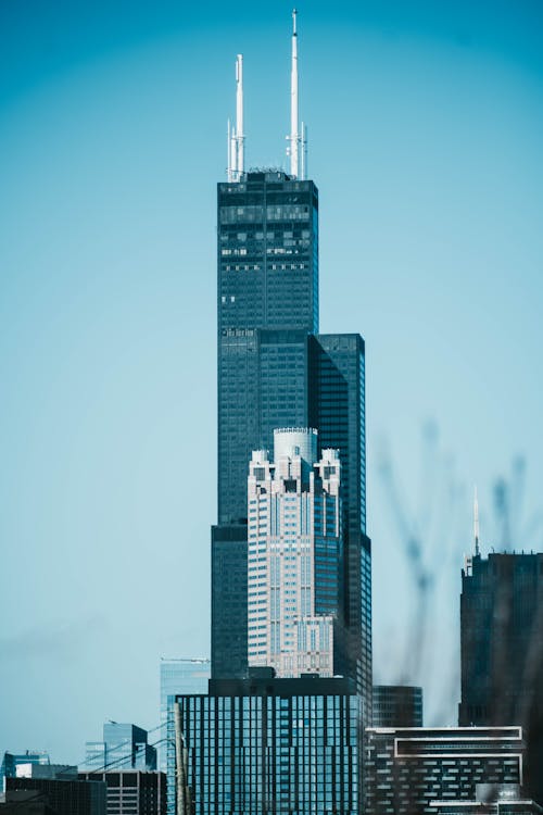 Darmowe zdjęcie z galerii z chicago, czyste niebo, drapacz chmur