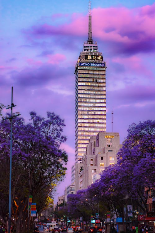 Latin American Tower Amidst Purple