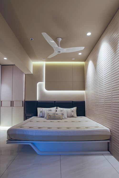Serene modern apartment bedroom with minimal furniture and clean aesthetic showing how to edit your space