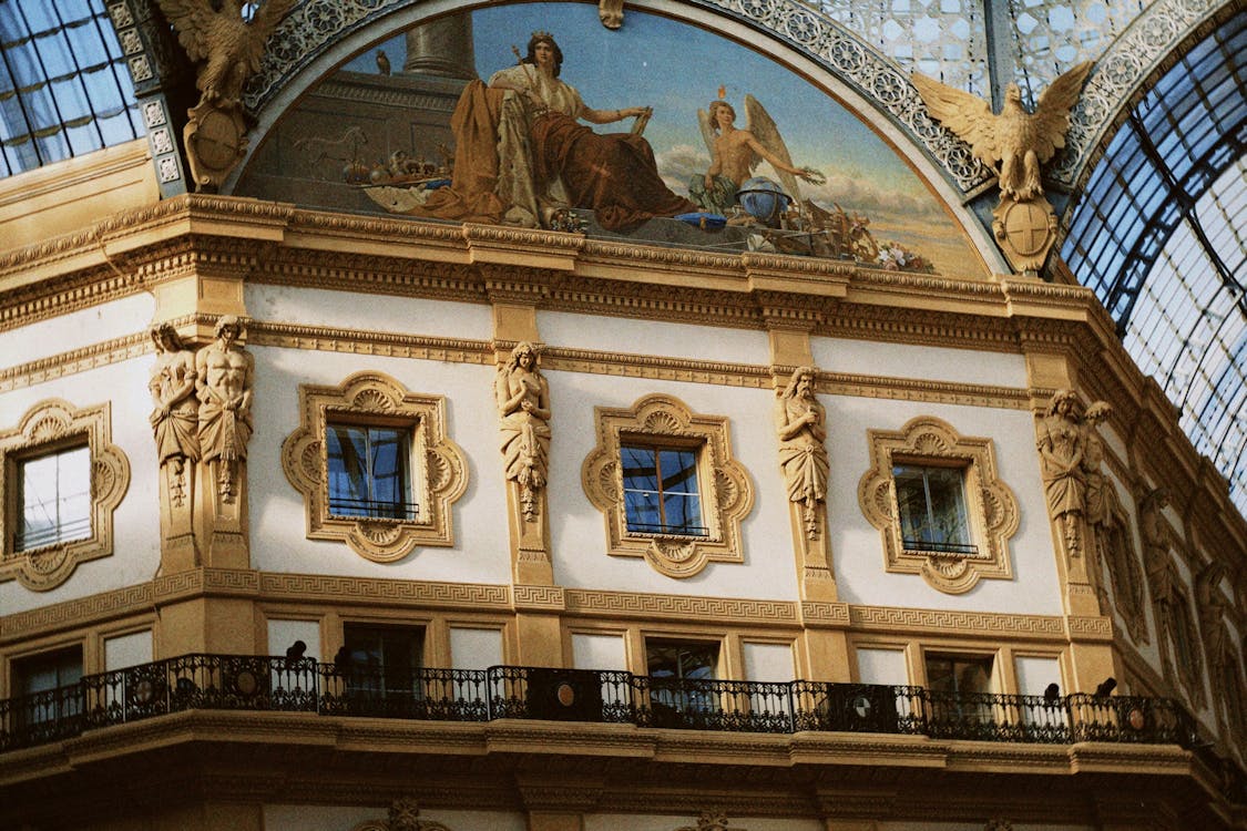 Ilmainen kuvapankkikuva tunnisteilla elegantti, fresko, galleria vittorio emanuele ii