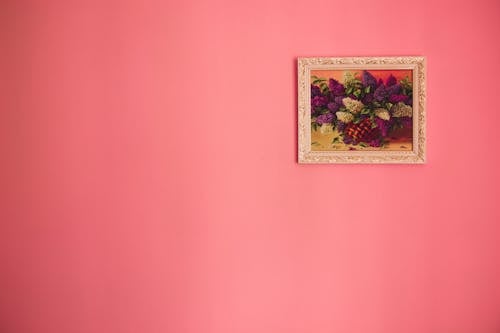 Free Pink and Yellow Flower Painting Stock Photo