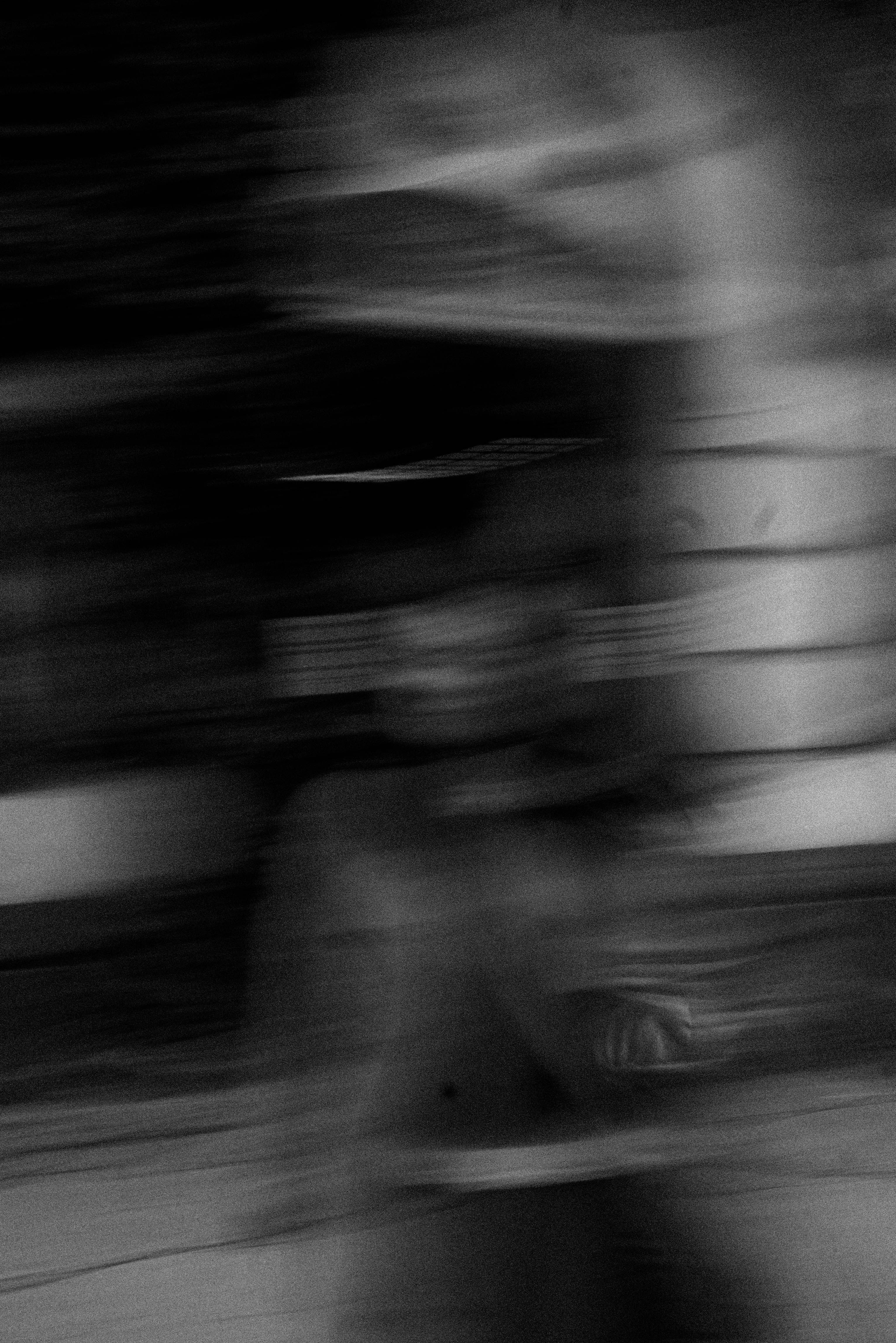 People on a Street in Motion in Black and White · Free Stock Photo