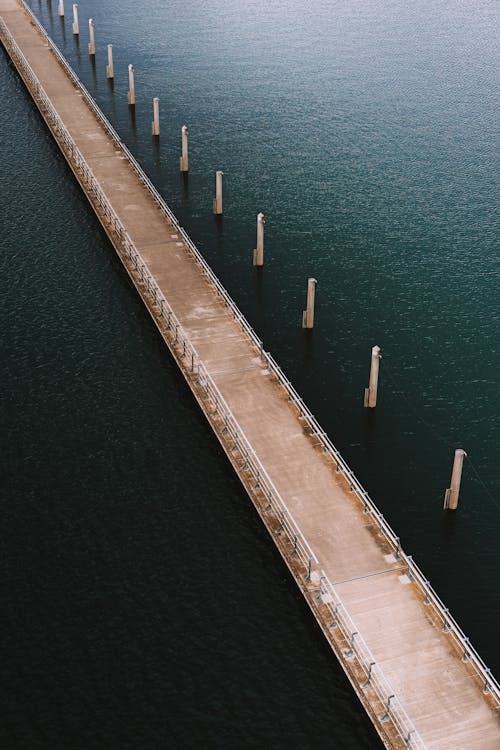 Aerial View of an Empty Pier 