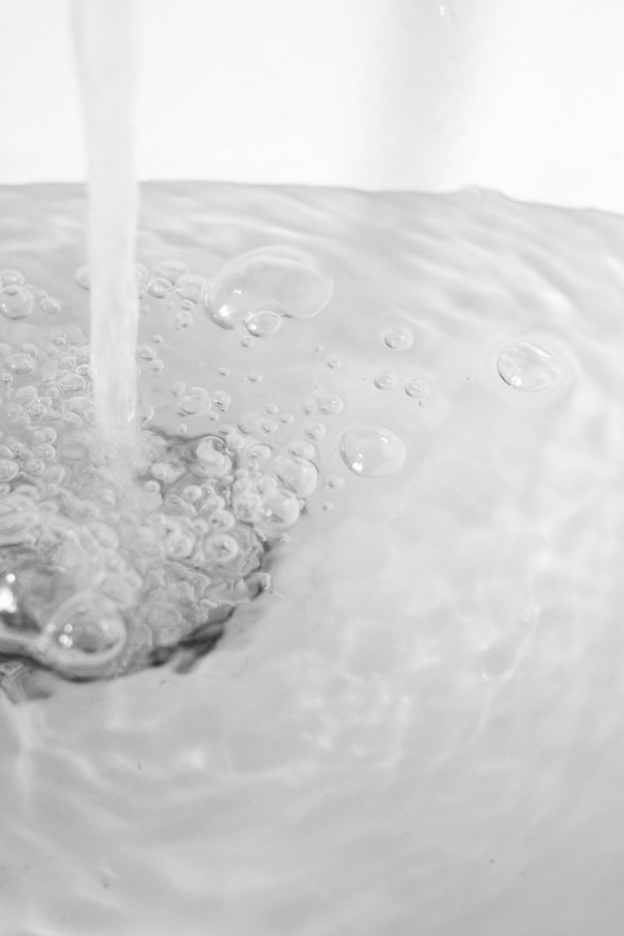 Water running into a kitchen sink