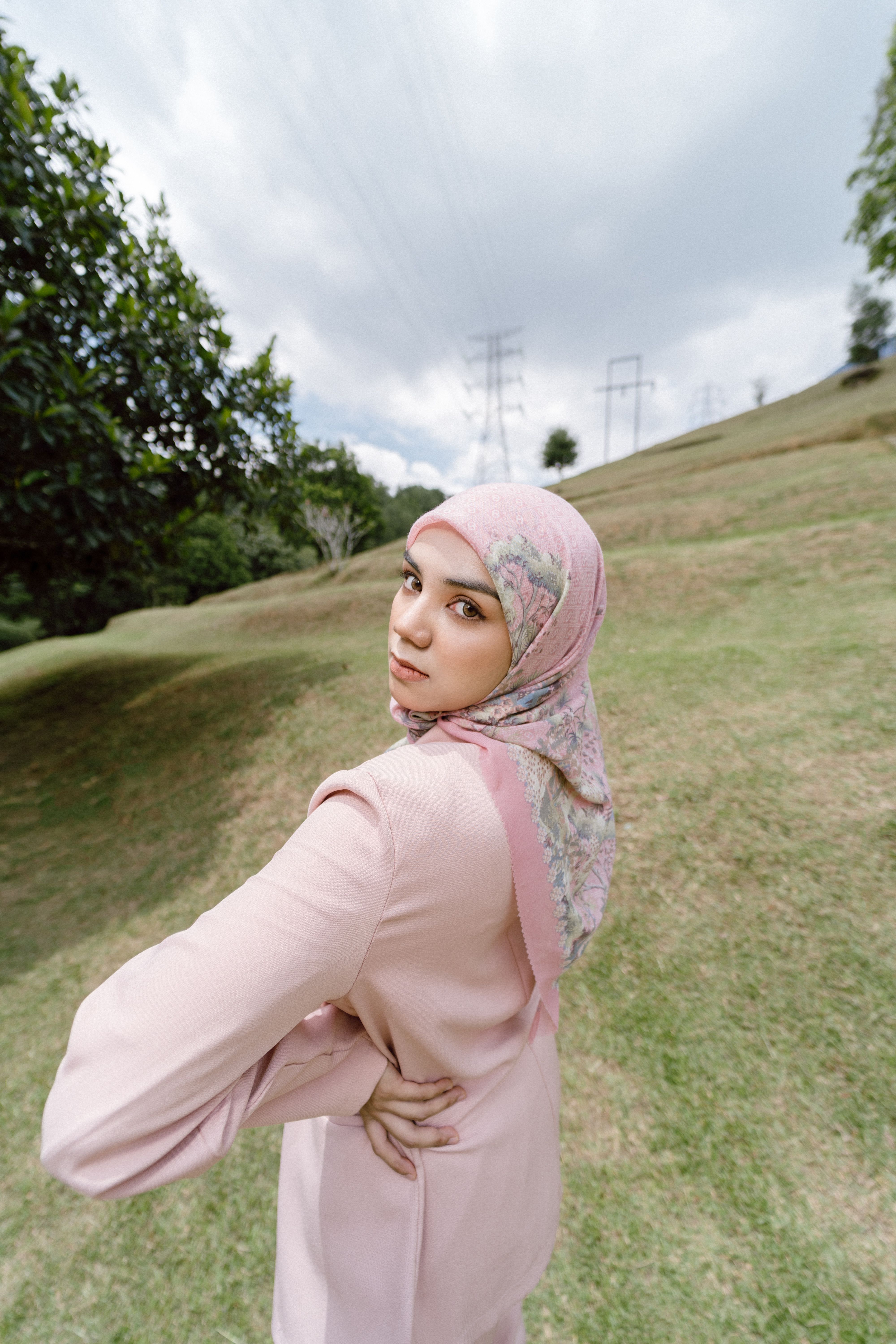 Woman in Pink Suit and Hijab · Free Stock Photo