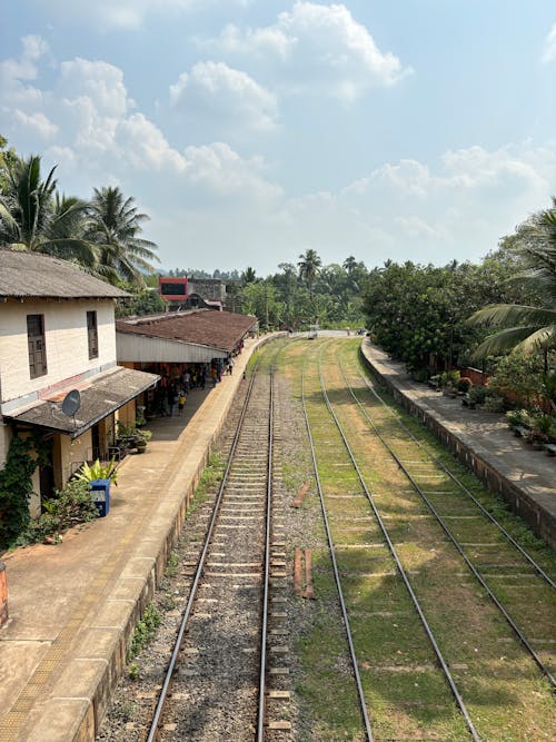 Railway in Tropical Rural Train Station