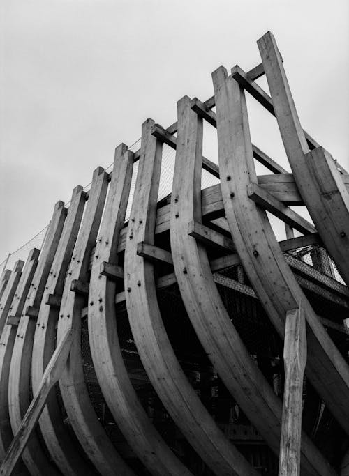 Foto stok gratis hitam & putih, kapal, kayu