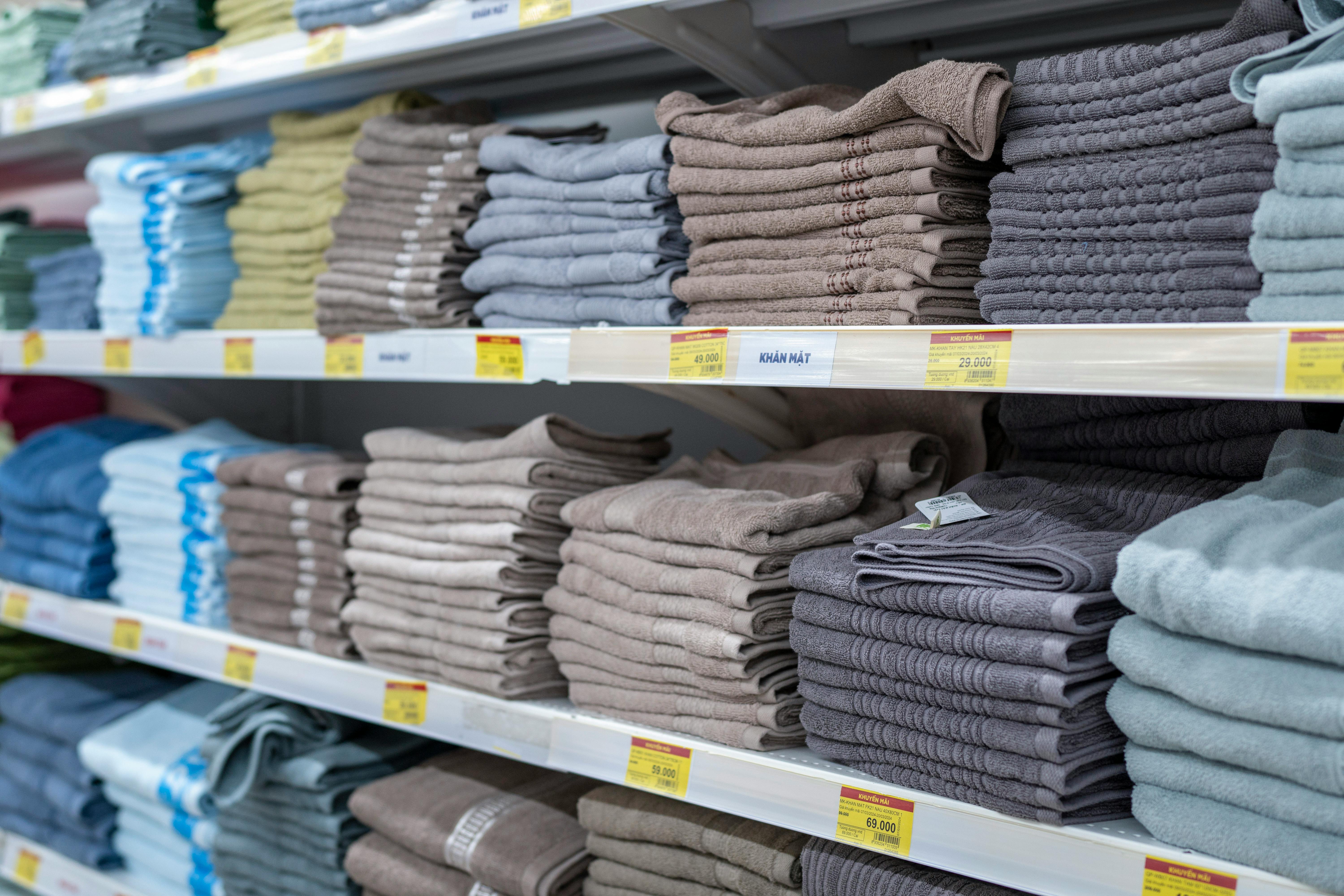 Department store shelving units and modern fixtures for a retail store interior