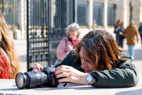 Imagine de stoc gratuită din aparat foto digital, face fotografii, femeie